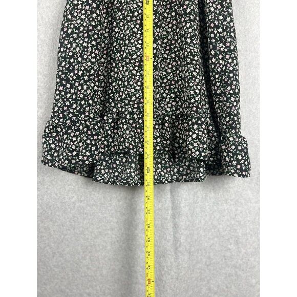 H & M Divided Floral Mini Dress Women Small Spaghetti Strap Ruffle Hem Flowy - Picture 13 of 13
